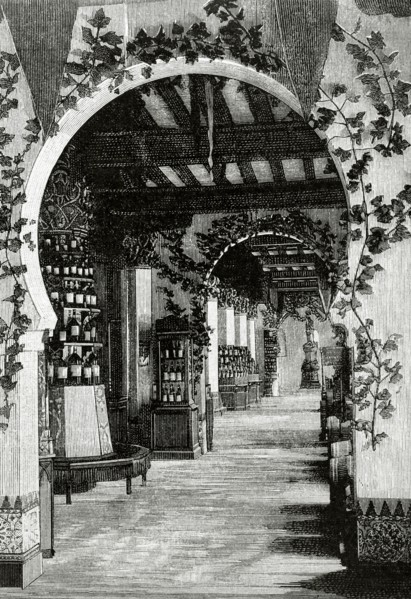 The main floor and the pantry of the Pavilion of Spain, Paris.