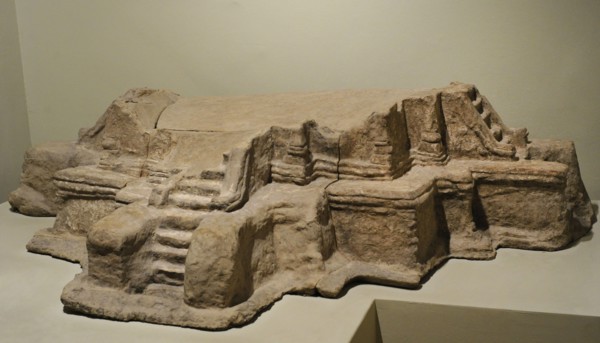 Stupa. Clay, gypsum and clay daubing.