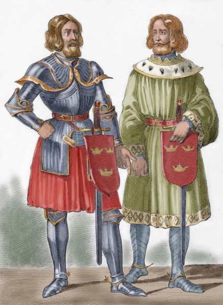 King Canute I of Sweden with his son Erik Knutsson.