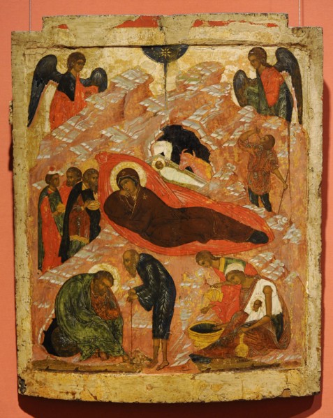 Russian Icon depicting the Nativity.