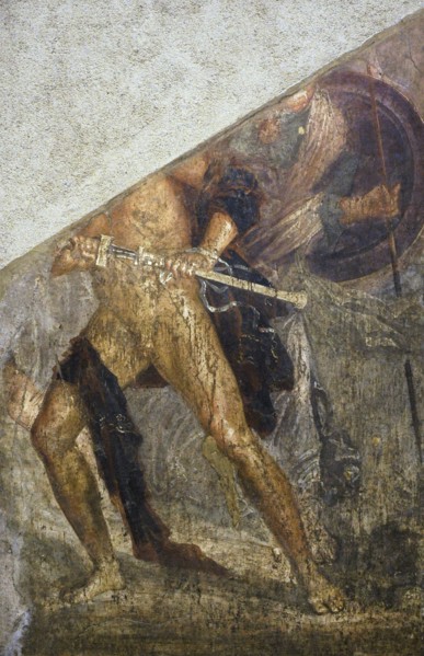 Roman fresco depicting Achilles attacking Agamemnon.