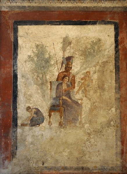 Scene of seduction between Mars and Venus.