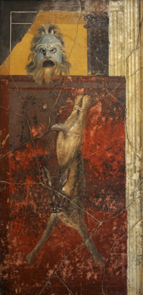 Hare and mask of a Satyr.