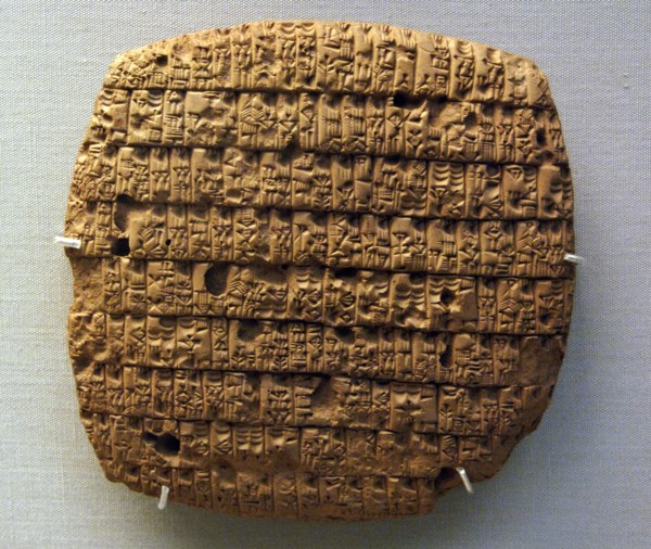 Cuneiform tablet depicting beer allocation.
