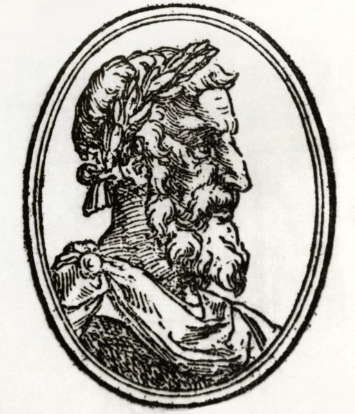 Ausias March (1400-1459). Medieval Valencian poet. Golden Century of catalan literature. Engraving.