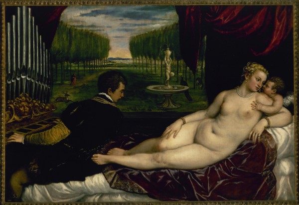 Venus with an Organist and Cupid.