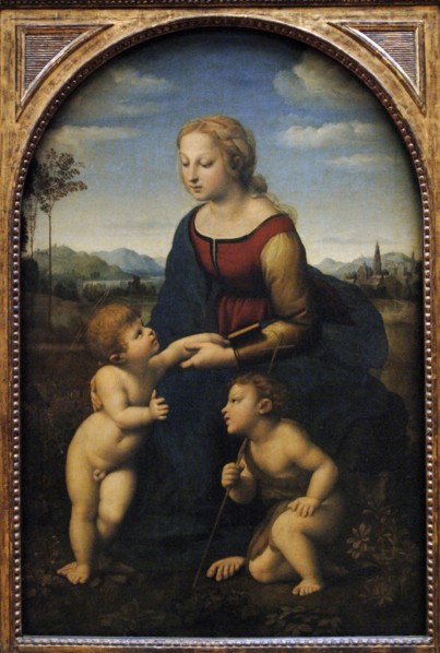 La belle jardiniere or Madonna and Child with Saint John the Baptist.