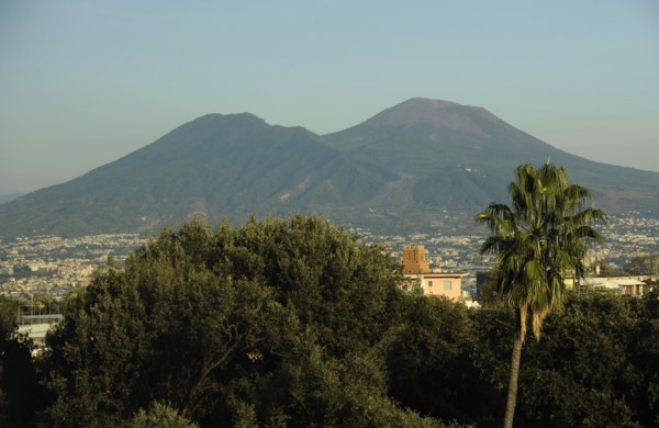 Panorama with Mount Vesuvius.