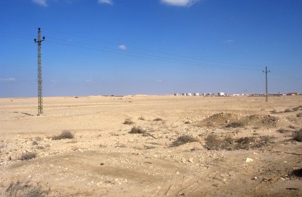 Desert landscape between Suez and Cairo.
