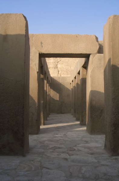 Khafre's Valley Temple. Pink granite and alabaster.