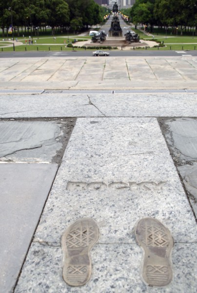 Rocky Steps monument. Footprint.