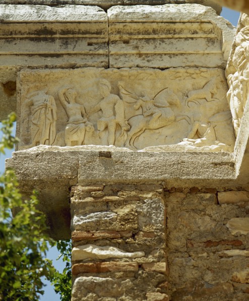 Turkey. Ephesus.  Temple of Hadrian. 2nd century. Frieze reliefs.