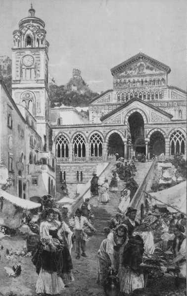 Market scene in Amalfi