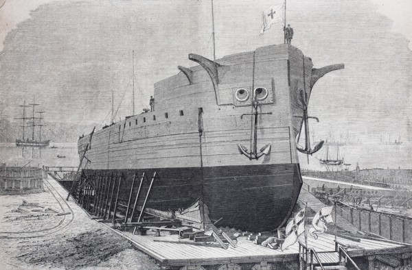 armored ship Friedrich der Große at the werft of Kiel