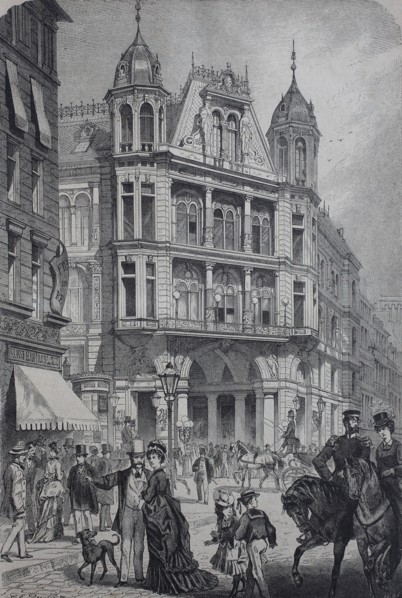 The corner between the streets Friedrichstraße and Behrenstraße at Berlin