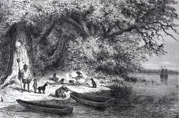Natives on the Parana River in Paraguay  /  Ureinwohner am Parana Fluß in Paraguay