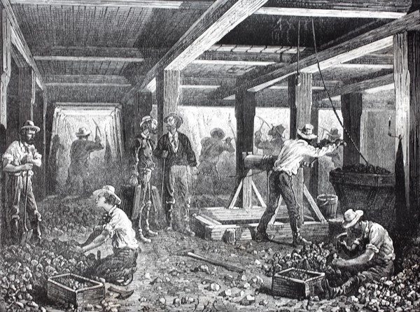 workers in the silver mines of Nevada