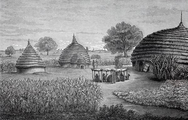 Aboriginal farm from the Dinka tribe
