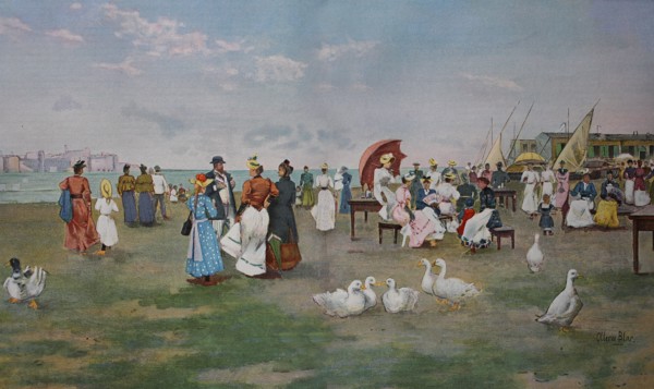 beach scene at the riviera di levante