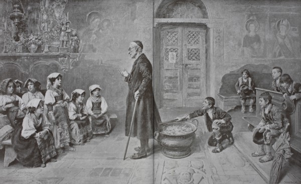 School in the Roman campagna