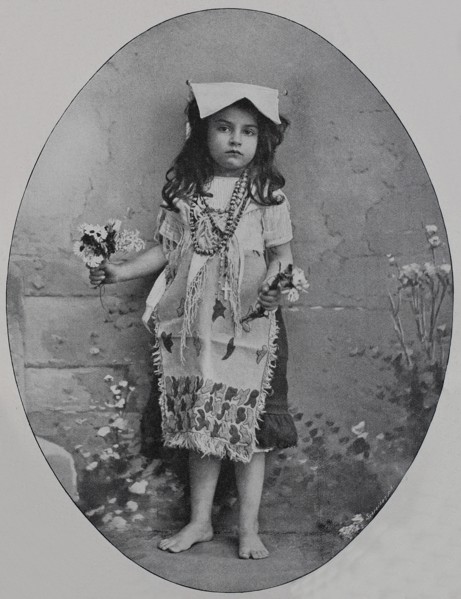girl selling flowers