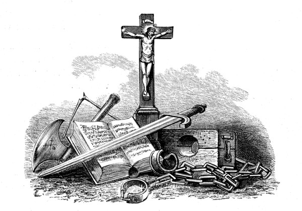 symbols for the crusades of the 11th century  /  symbolik für die Kreuzzüge des 11. Jahrhunderts