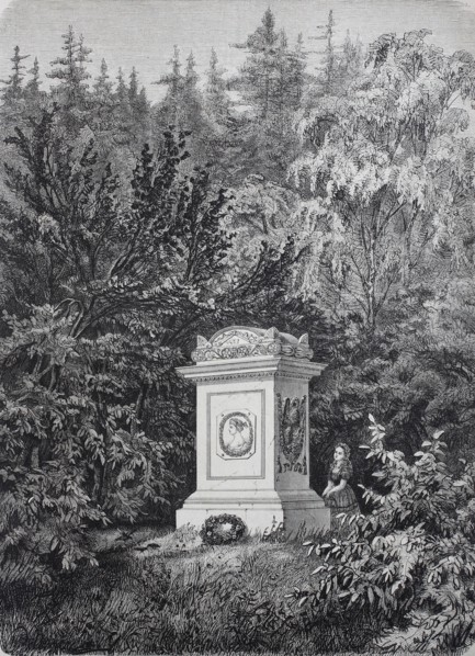 The monument to the Queen Luise in the castle garden at Hildburghausen