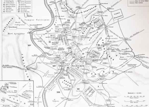 map of the historical Rome