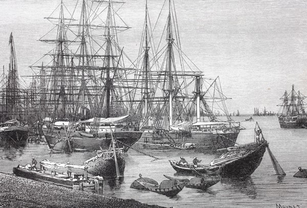 Der Hafen von Kalkutta