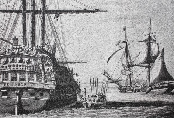 Embarkation of Napoleon on board the ship Bellerophon