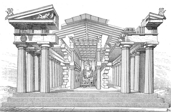Construction of a Greek temple: the Zeus temple at Olympia