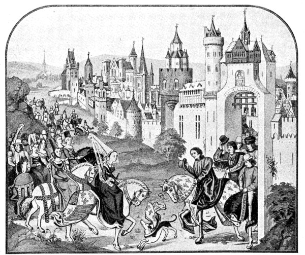 Charles IV receives the Queen of England