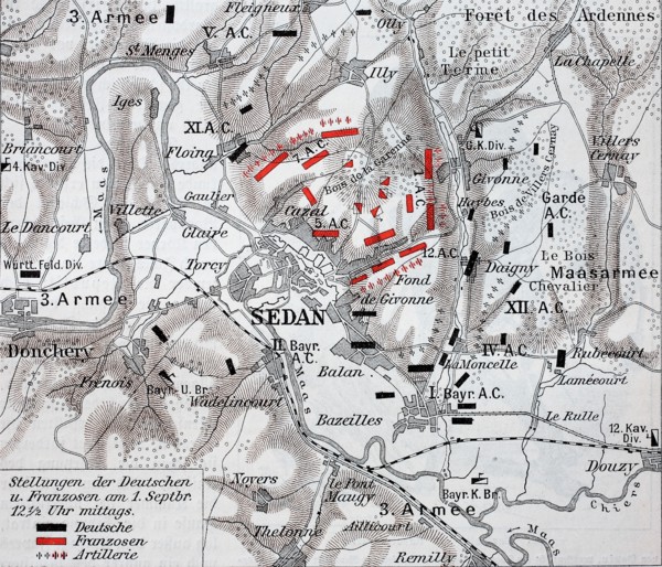 Plan of the Battle of Sedan