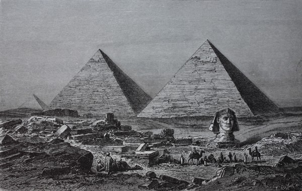 The pyramids of Giza and the Sphinx