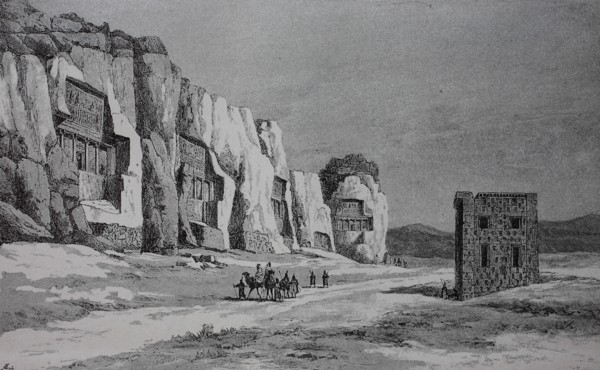 Naqsch-e Rostam with the Ka be-ye Zartuscht