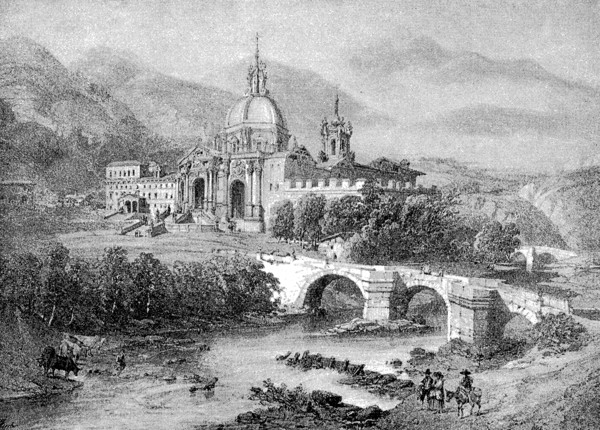 San Ignacio de Loyola monastery with the birthplace of Loyola in the province of Guipuzcoa