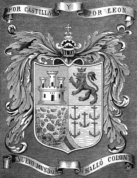 Coat of arms of Christopher Columbus  /  Wappen des Christoph Kolumbus
