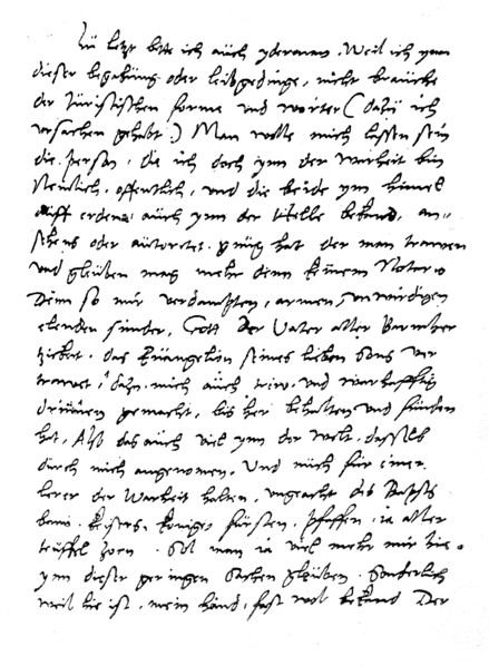 Part of the last will of Martin Luther  /  Teil des Testament von Martin Luther