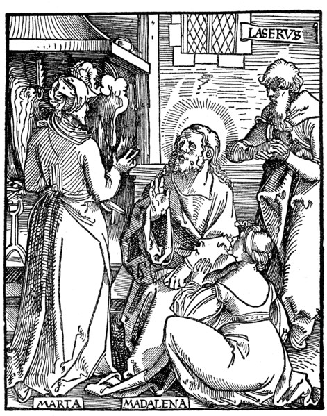 Jesus Christ with Mary Magdalene and Lazarus