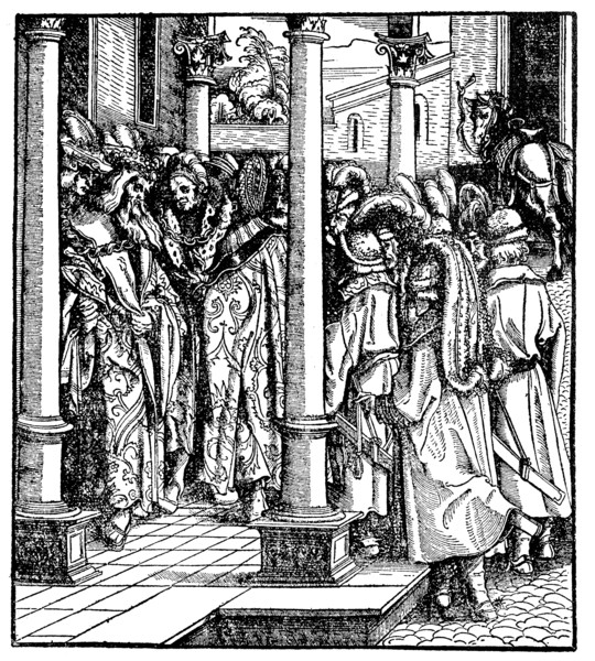 Weißkunig woos the hand of the king of Portugal