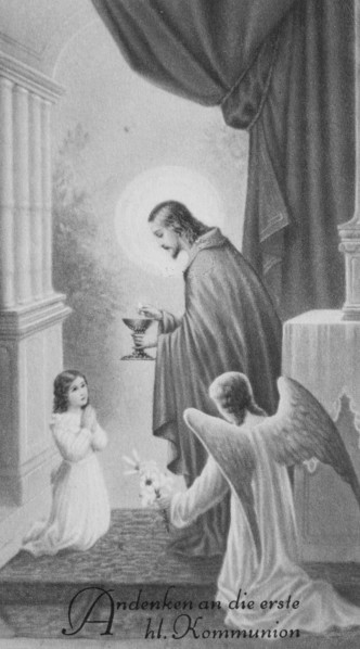 Jesus with the cup surrounded by children