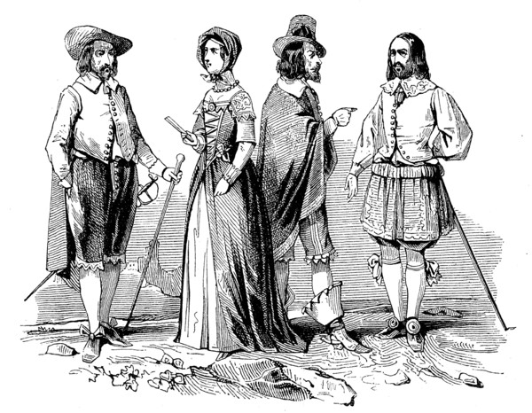Costumes from England in 1670