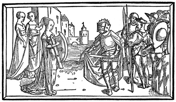 The daughter Jepthas draws towards its victorious father