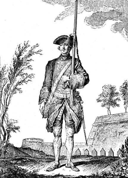 French Guard in service uniform