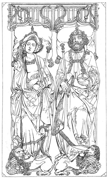 Tomb of Emperor Henry II. And his wife Kunigunde in the cathedral at Bamberg
