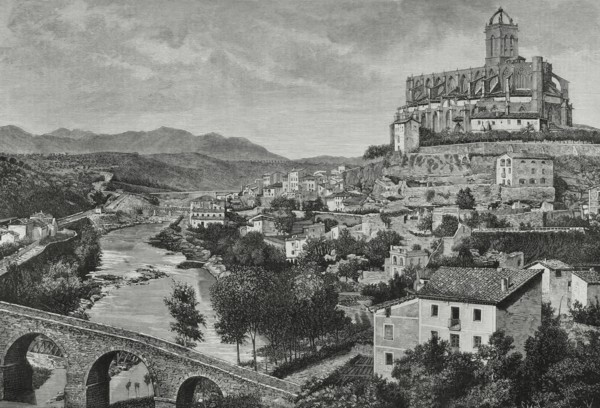 View of the town taken from the "Pont Vell"