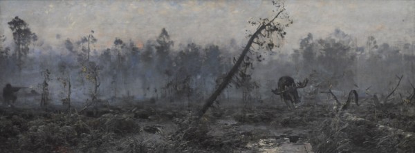 Julian Falat, Elk Hunting, 1894