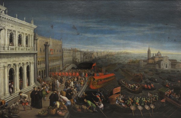 Leandro Bassano, The Riva degli Schiavoni in Venice