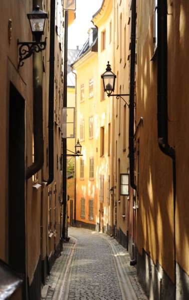 Street in the Old Town, Sweden, Stockholm,