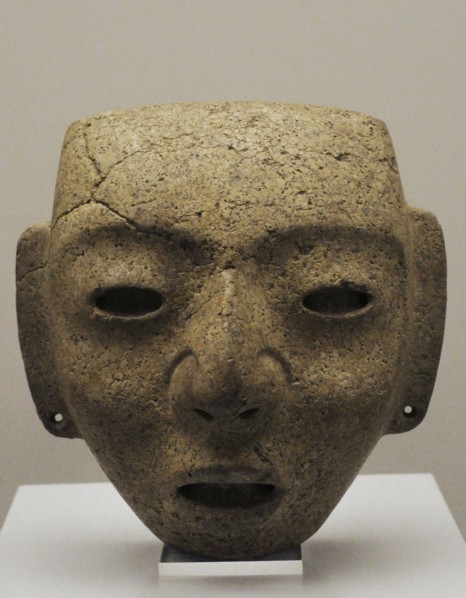 Mask depicting a human face